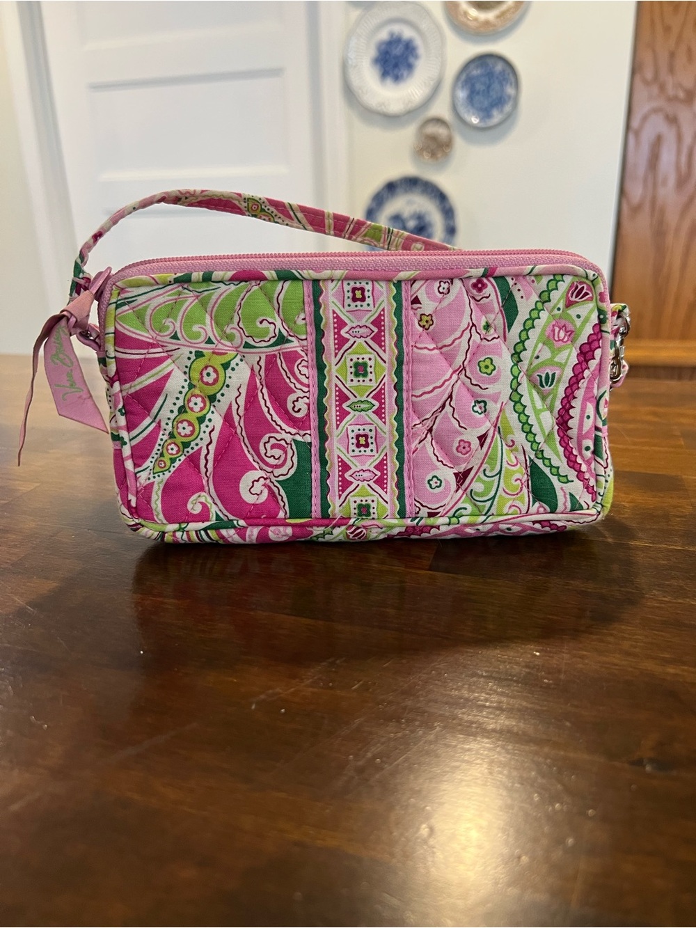 Vera Bradley Wristlet, Pinwheel Pink (retired)